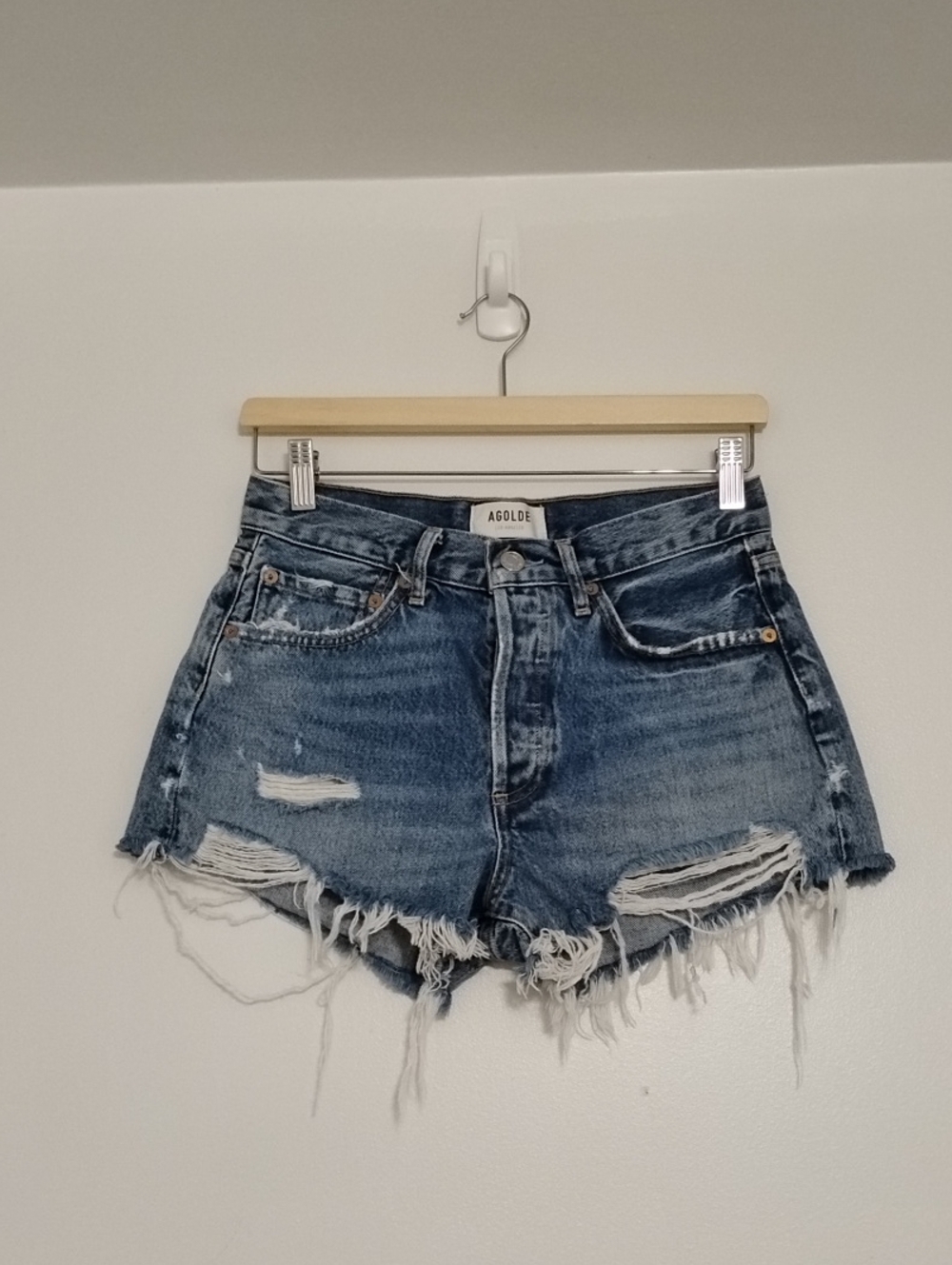 Agolde Parker Cutoff Denim Short W 25